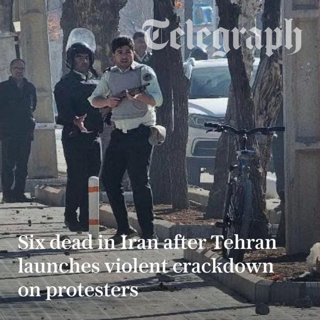 🇮🇷德黑兰抗议活动进入第五天，局势开始趋于紧张，目前已确认7人死亡伊朗
