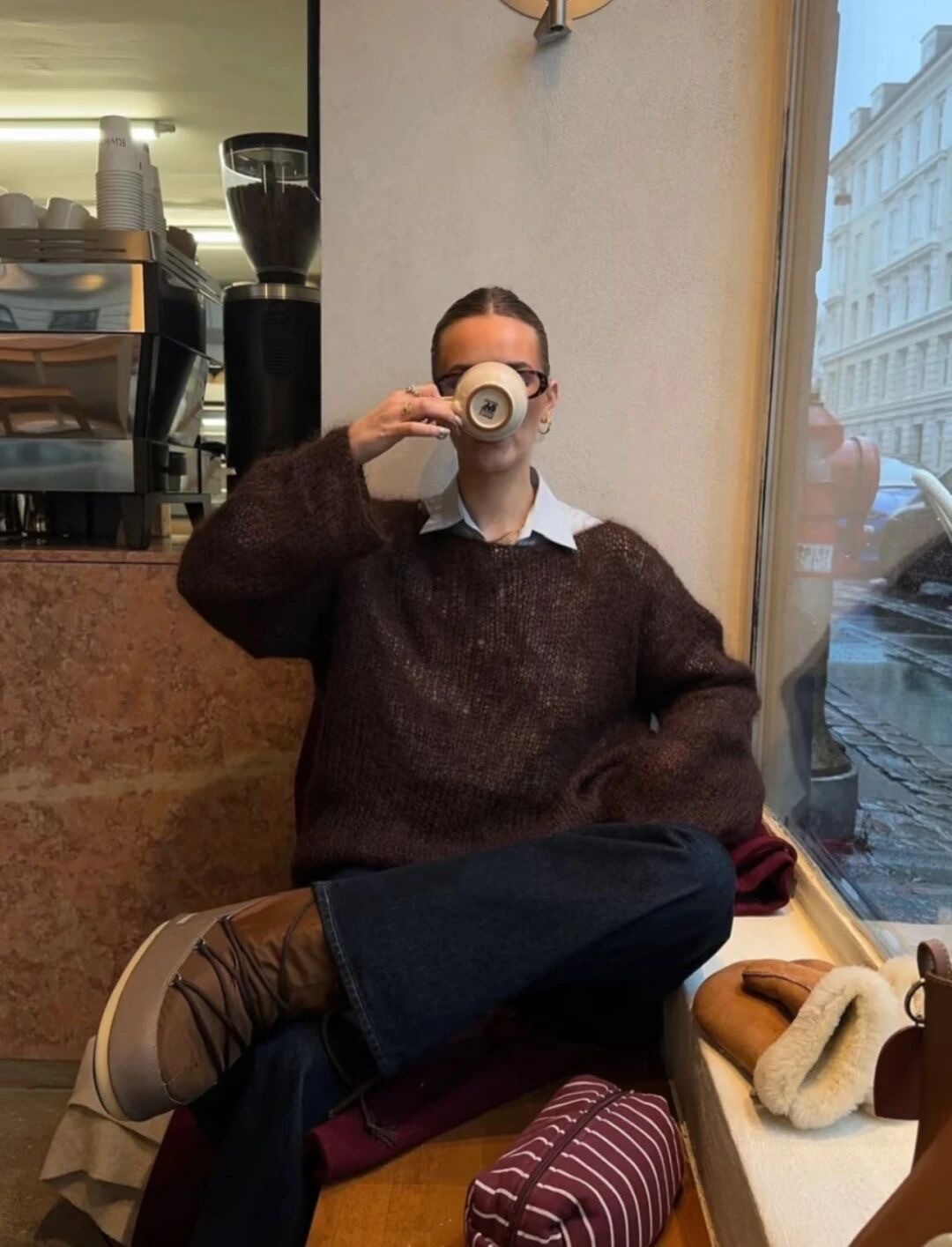 欧美街拍|随性街拍|毛衣穿搭|穿搭风格|美女穿搭|穿搭灵感|穿搭分享