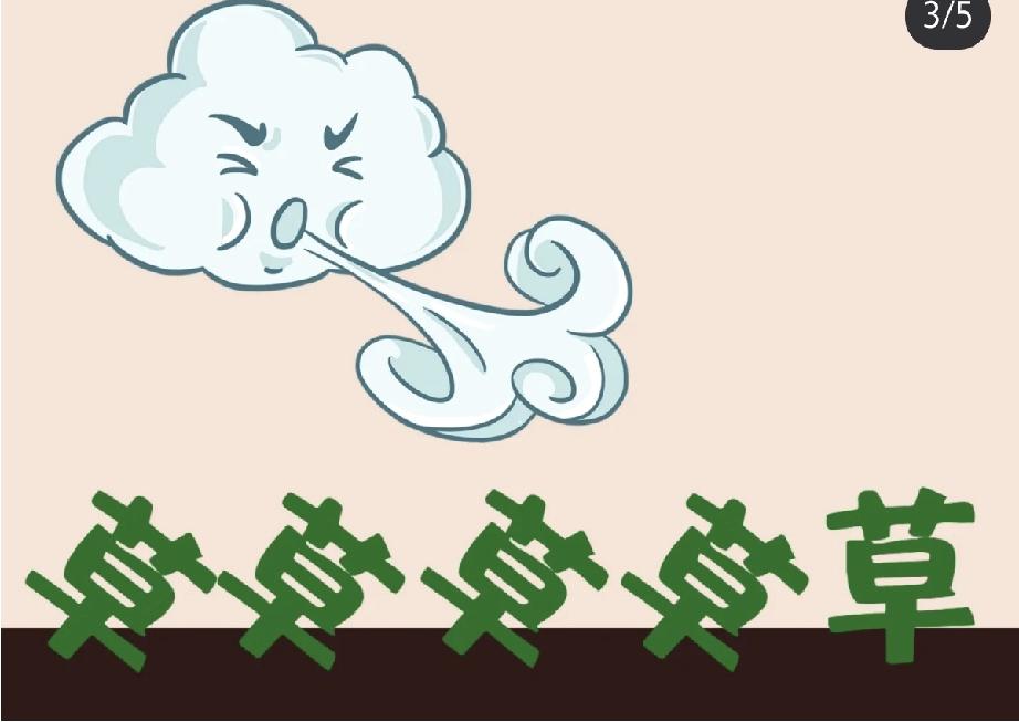  风一吹就是满屏的草，猜一成语！能秒答的都是成语高手
