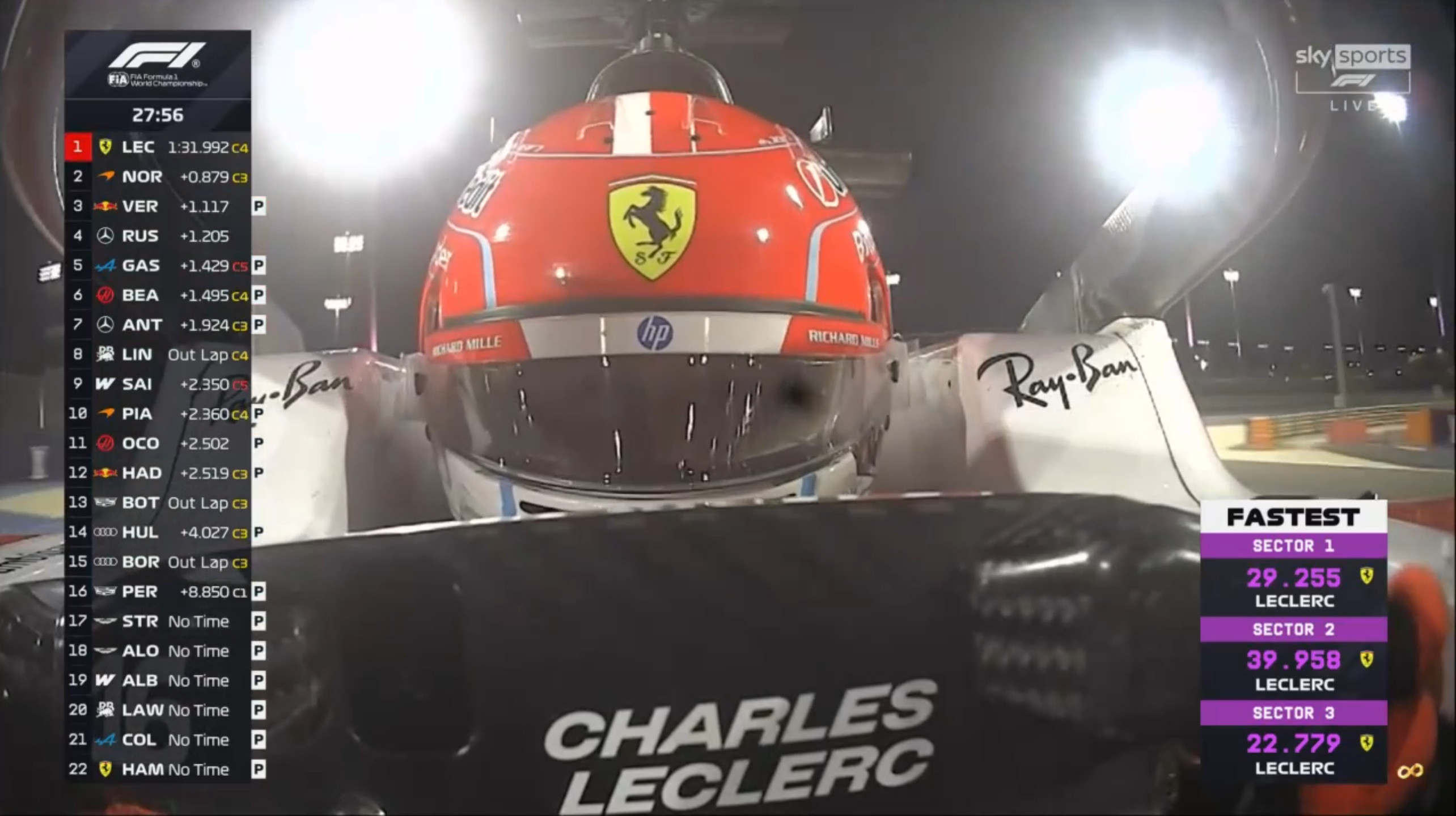 勒克莱尔C4已经刷到1分31秒9了F12026F1季前测试