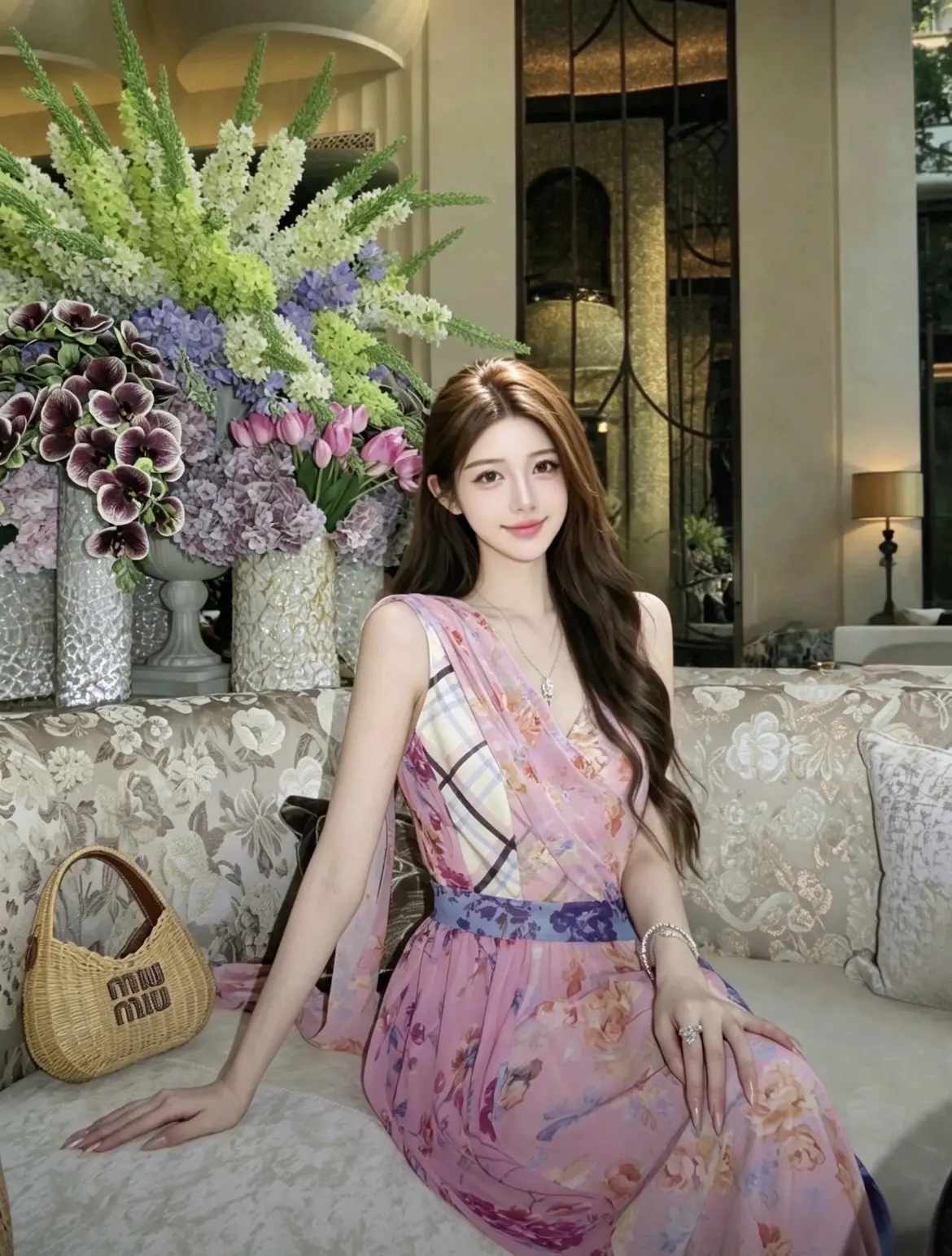 碎花连衣裙👗。