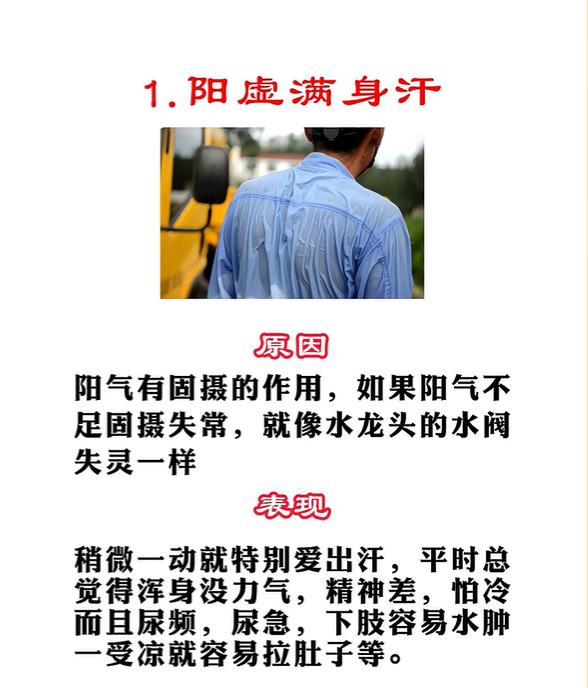 阳虚满身汗，脾虚手脚汗多，湿热满头汗