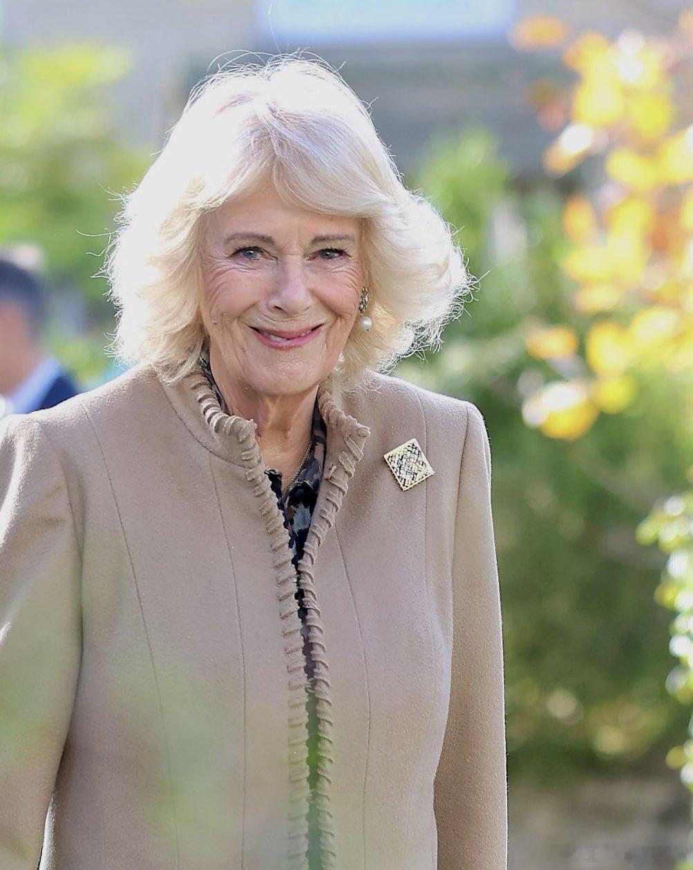 卡米拉王后【珠宝】卡后最近访问科舍姆时佩戴了她的LuciaOdes