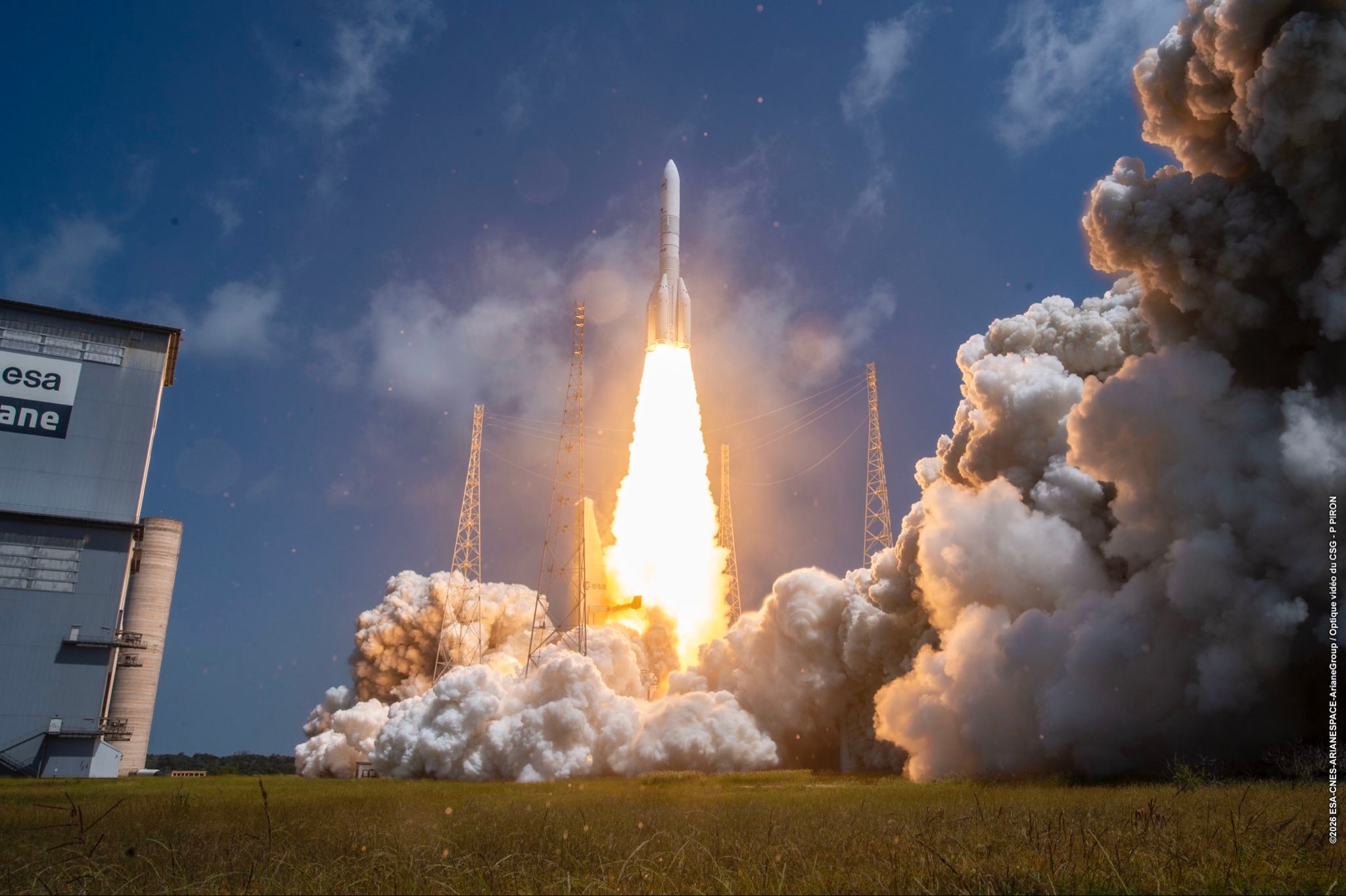 今天00:45，阿里亚娜航天（Arianespace）在库鲁航天中心ELA-4