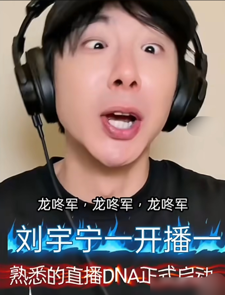 刘宇宁直播上一秒还端着，说今天要稳重，下一秒看见弹幕刷肚兜直接拍桌子，差点把麦震飞。他扯着嗓子纠正：