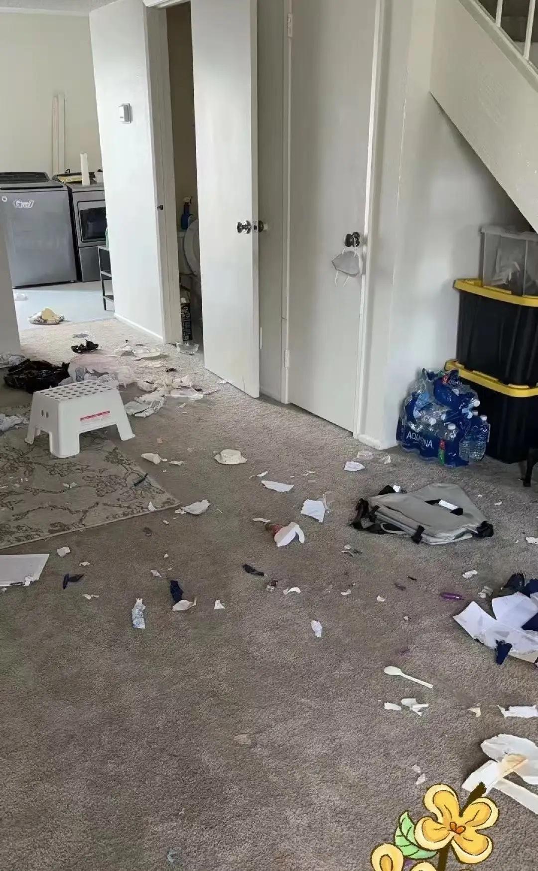 女子满心欢喜推开新家大门，瞬间懵了——地板上避孕套、烟头随处可见，沙发套被扯烂，