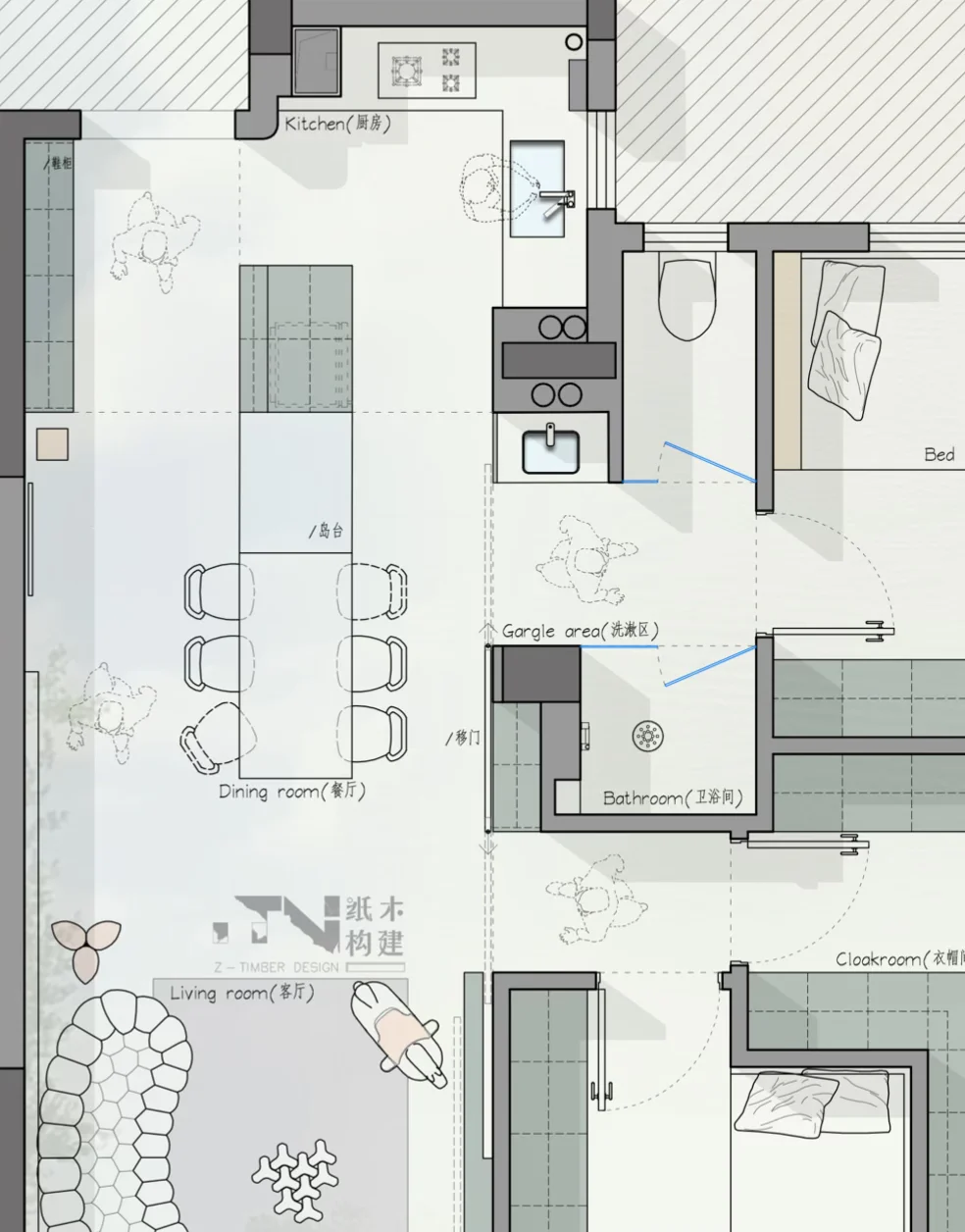 87㎡经典户型改造，想看三分离！