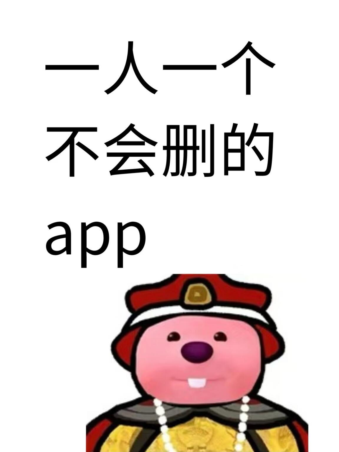 一人一个不会删的app交出来哈哈哈