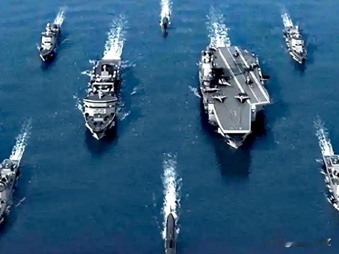 突破历史关口！中国第三艘福建号航母战斗群正式入列。包括：福建舰、核潜艇、055