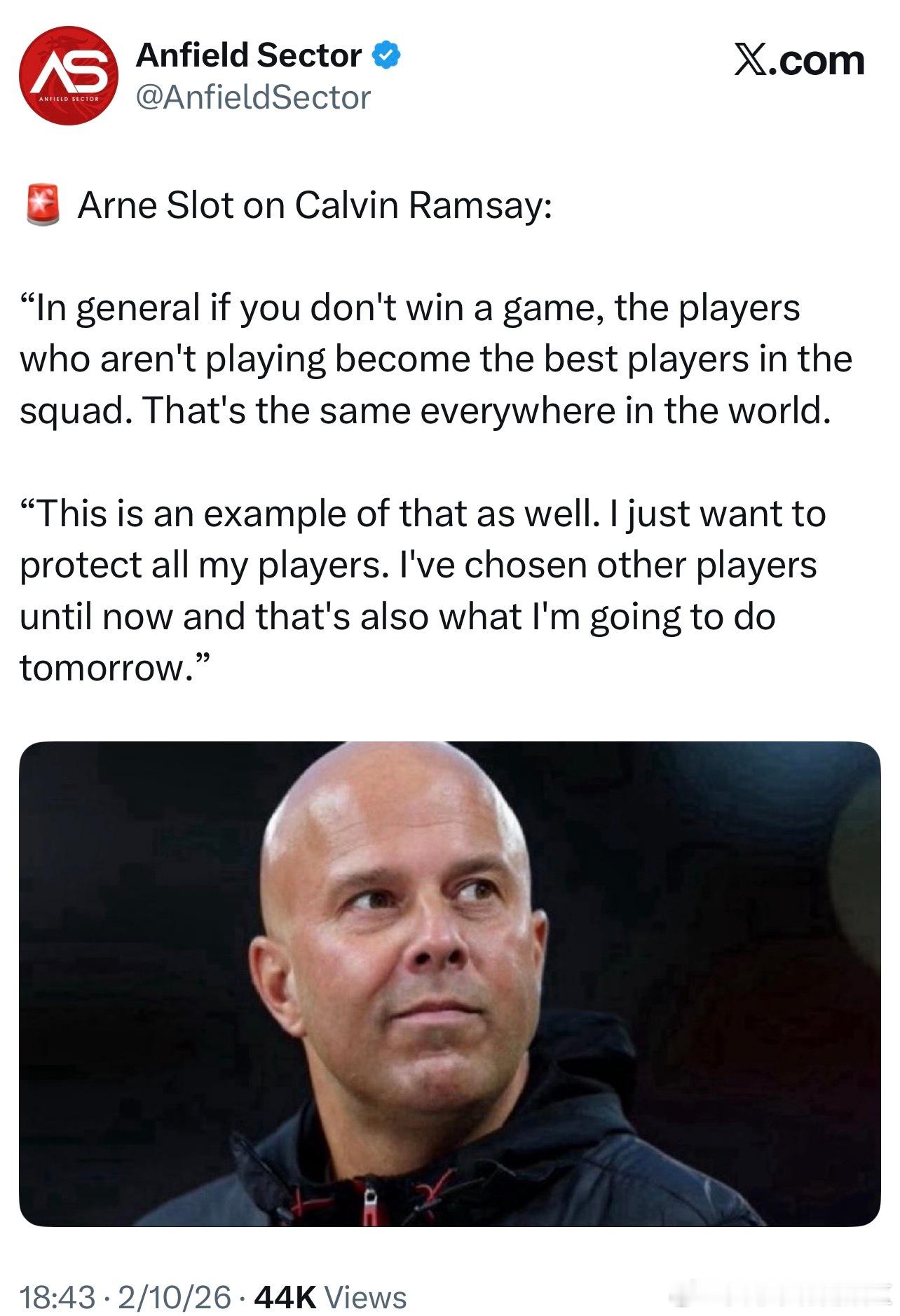 斯洛特看起来是完全崩了…谈下下赛季可能踢不了欧冠：如果我们下赛季没欧冠资格，那这