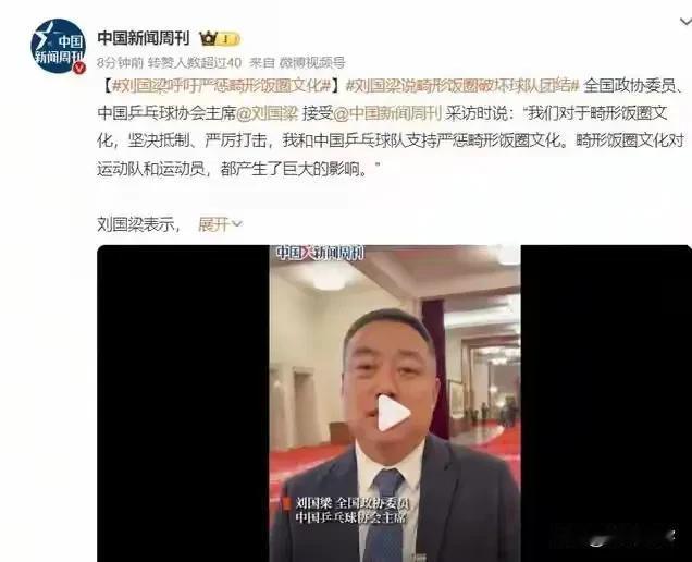 既然刘国梁认为对网络大V恶意挑拨，破坏中国乒乓球发展和团结，要予以严厉打击。既然