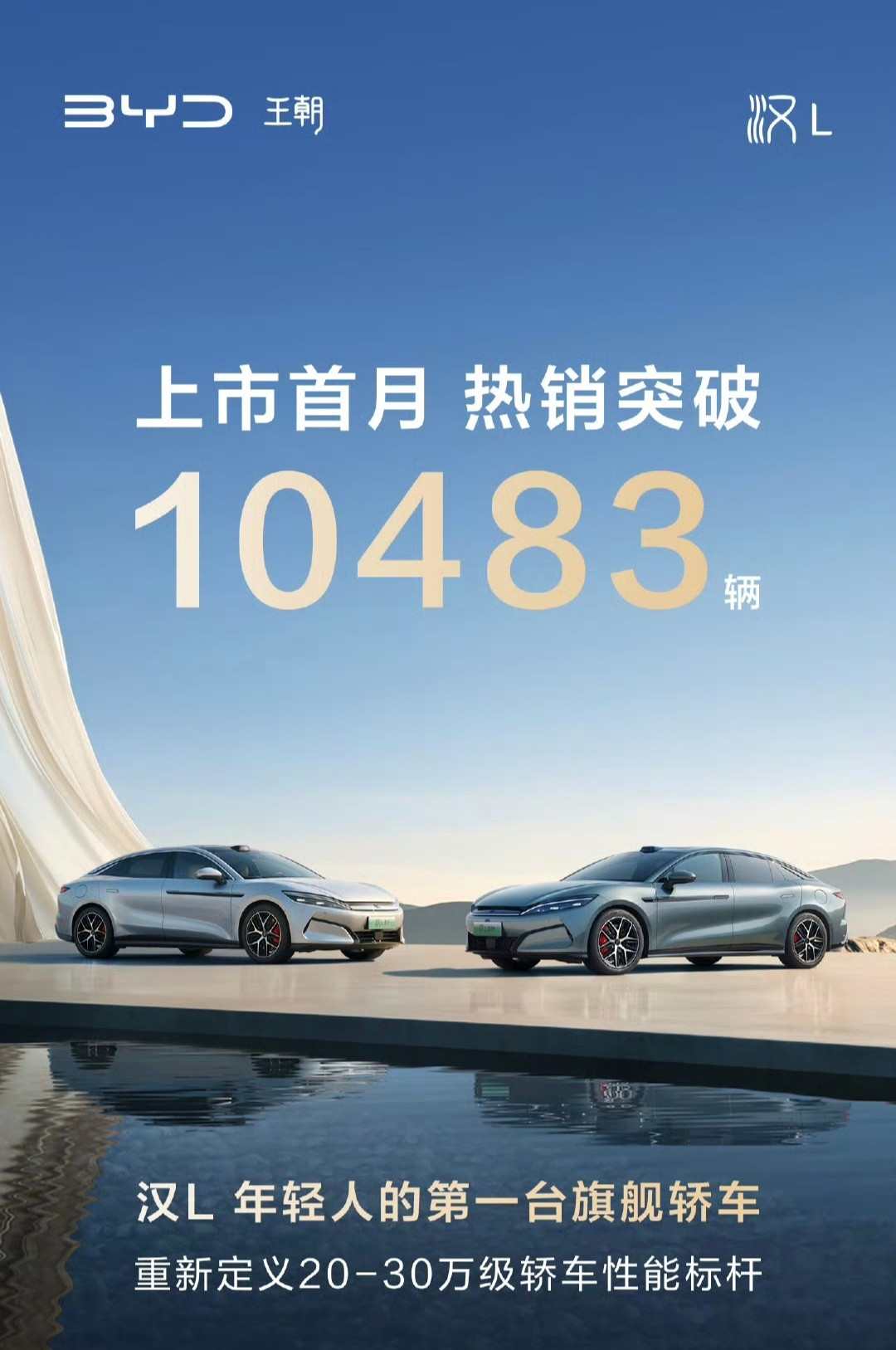 比亚迪汉L，官方称其为年轻人的第一台旗舰轿车汉L“年轻人的第一个XXX”这样的宣