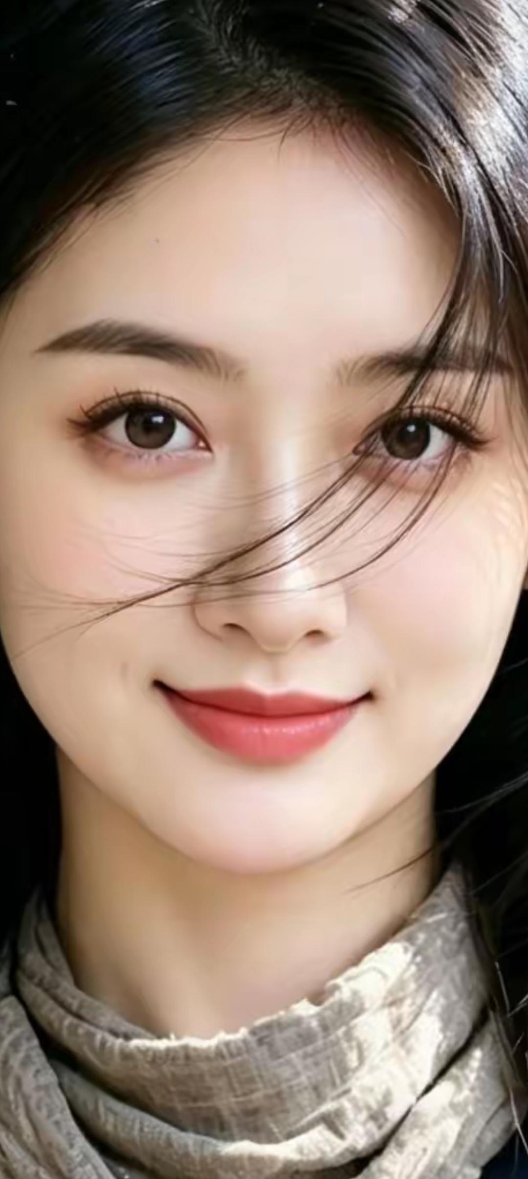 温柔微笑，暖阳下的美丽瞬间