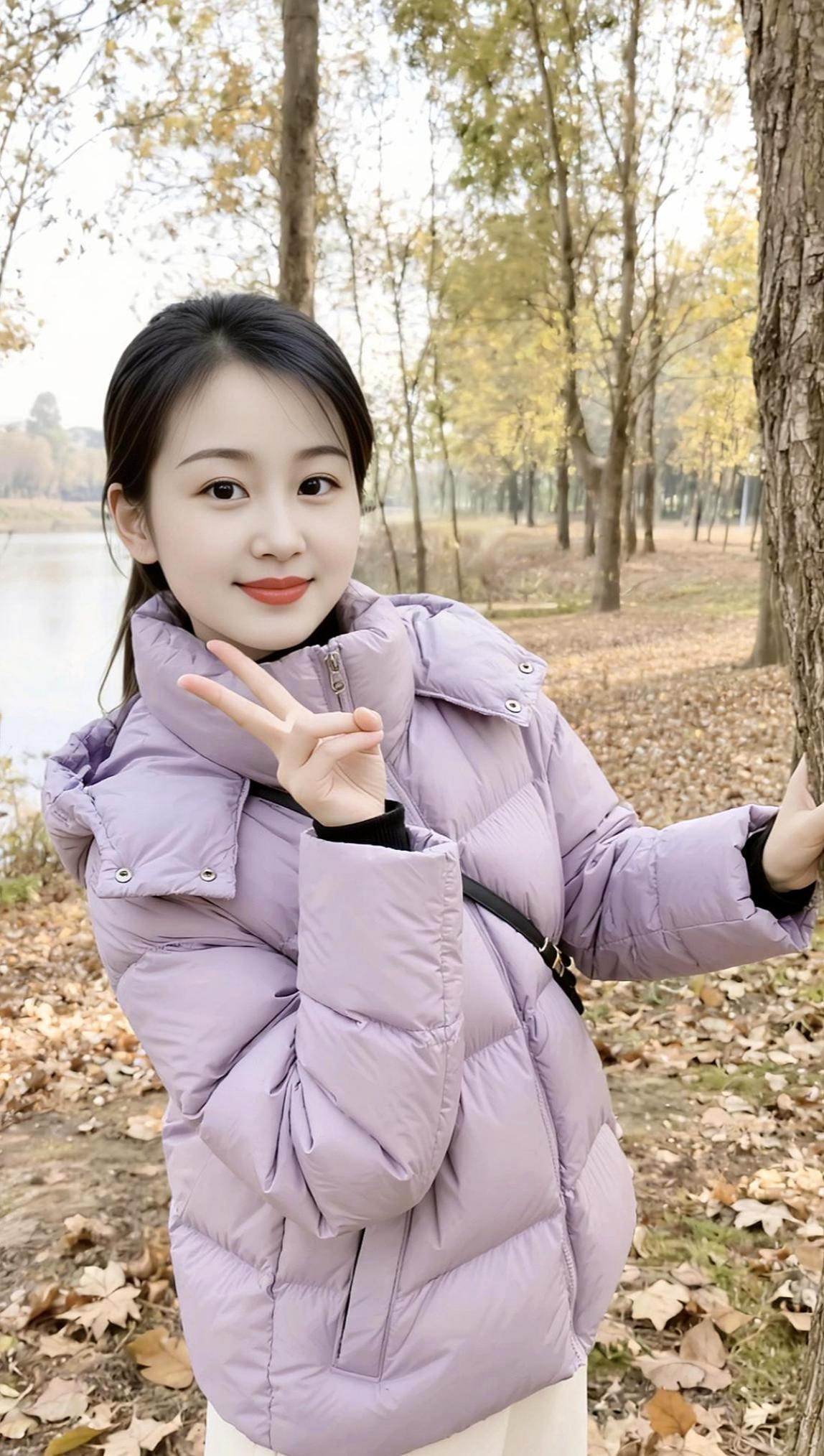 浅紫生活照甜系女孩可爱到爆炸💥清新脱俗治愈系笑容