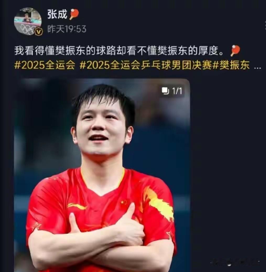 日本教练张成，看完全运会后感叹:我能看懂樊振东的球路，却看不懂樊振东的厚度。