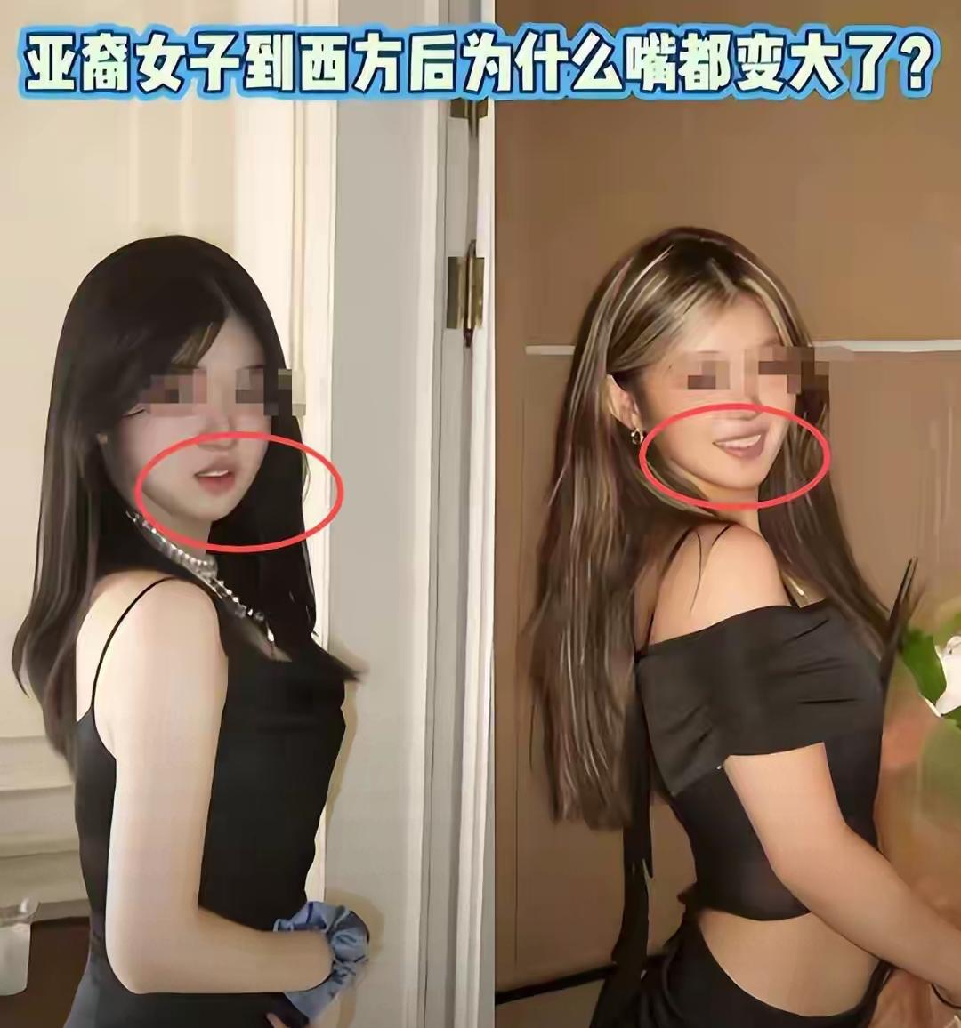 出国一年嘴都变大了，留美女学生面相变化图走红，牢A说的太对了留美女学生出