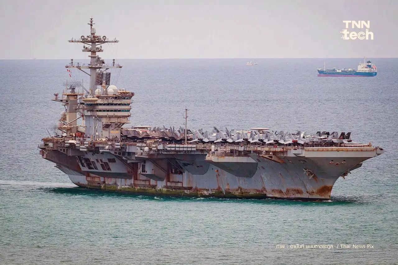 泰国想的真周到，硬是把林肯号的锈外晦中”给调的看不出来这么锈了。泰国这次舔的