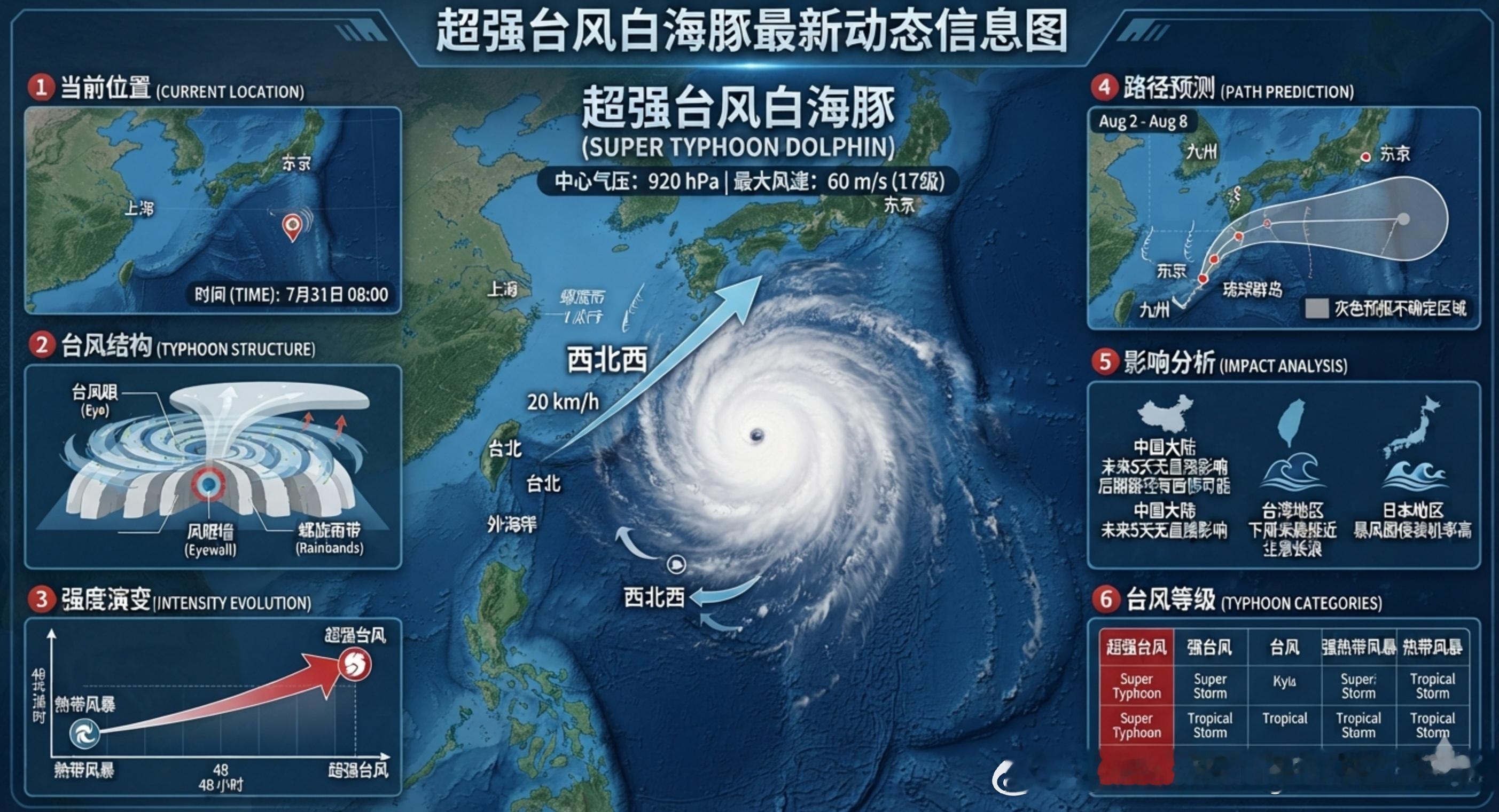 台风今年第13号台风“白海豚”（超强台风级）目前正在西北太平洋洋面上稳定向西北