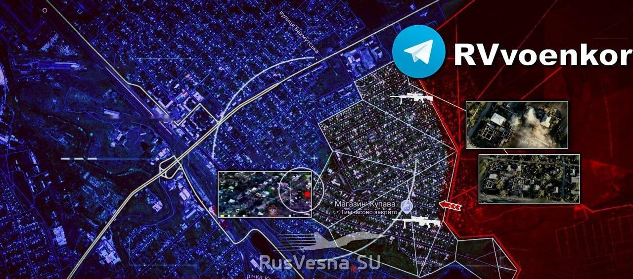 康斯坦丁诺夫卡，乌军的打击视频显示俄军也进入到了南部纵深的几个街区​