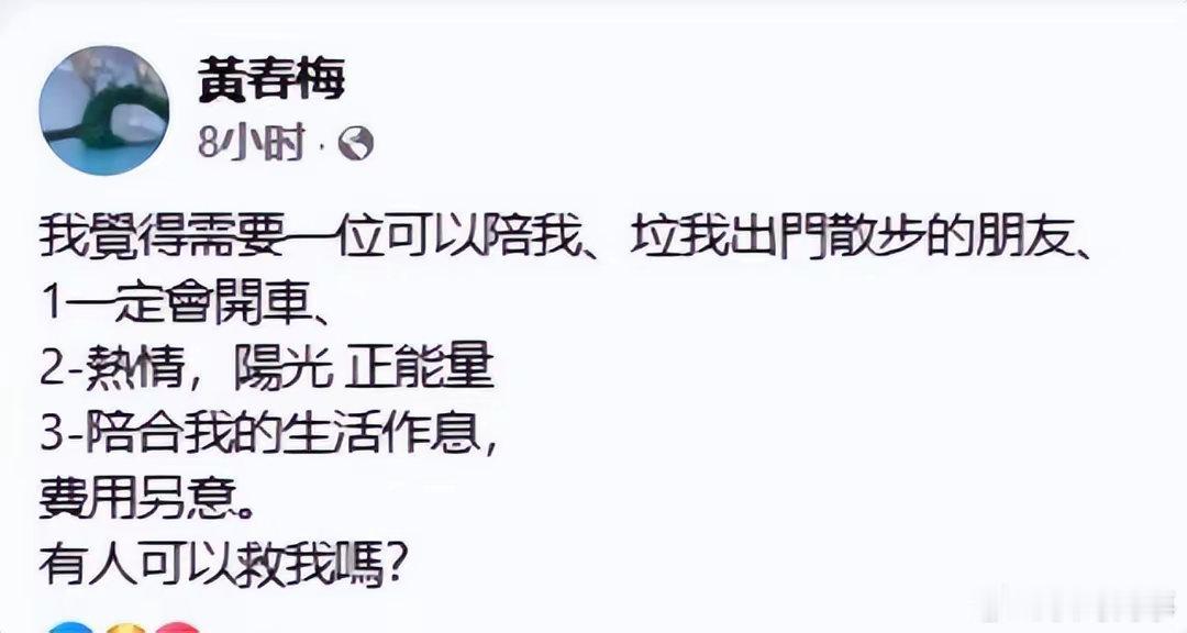 小S二女儿晒海边度假照，S妈向网友求救，愿意付费征友，打脸小S。黄春梅在网上求救