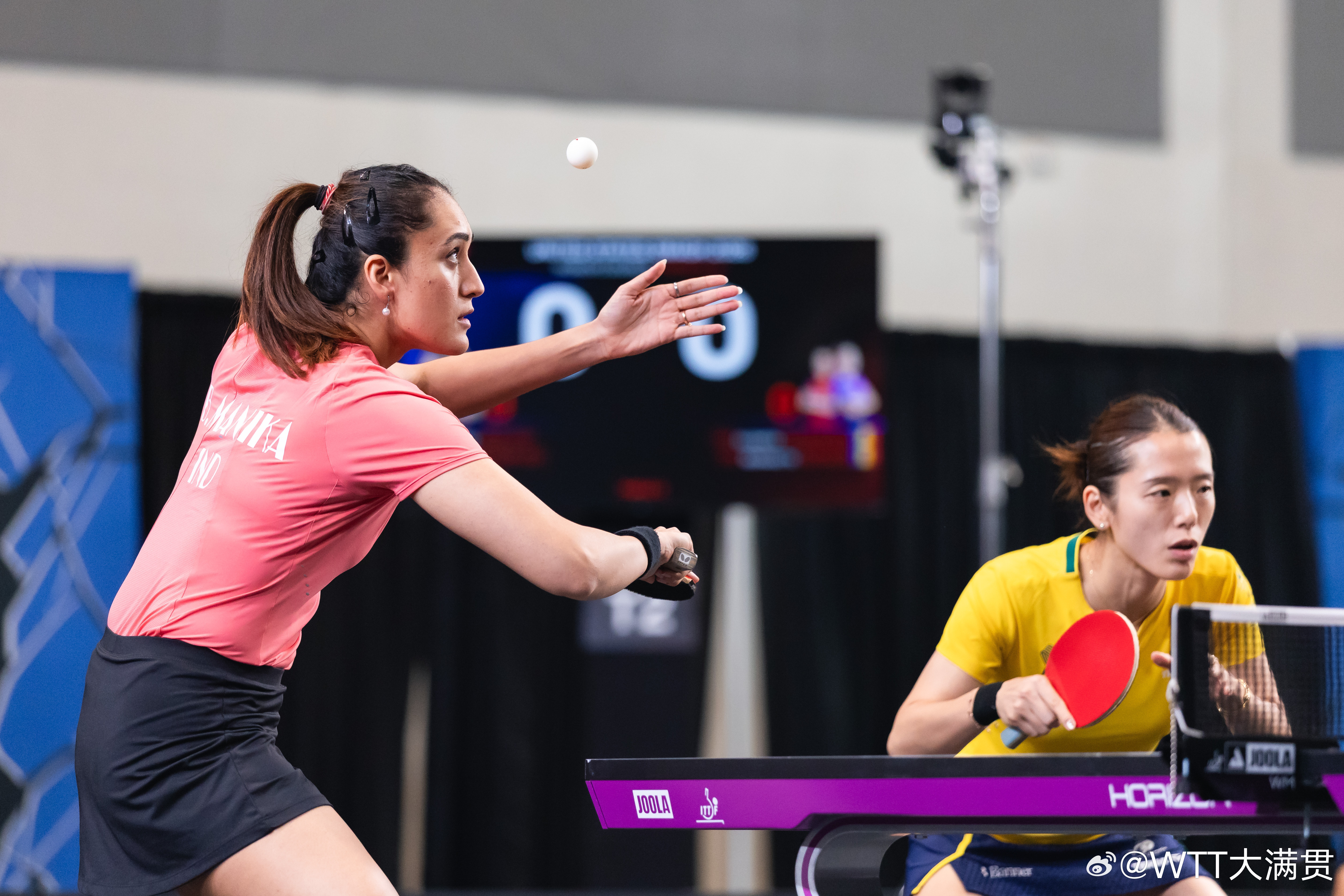 WTT美国大满贯2026女双1/16决赛斯佐科斯/萨马拉(ROU)3-2池旼亨