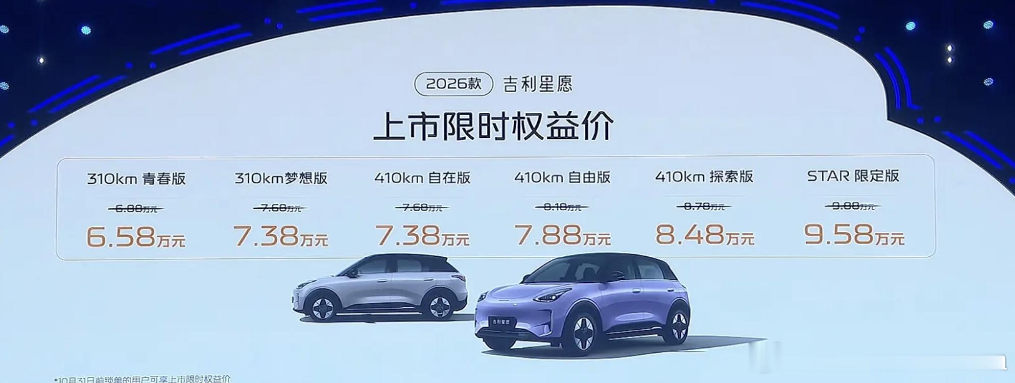 限时6.58万元起，吉利星愿已经是“小车之王”了？日前，2026款吉利星愿正式上