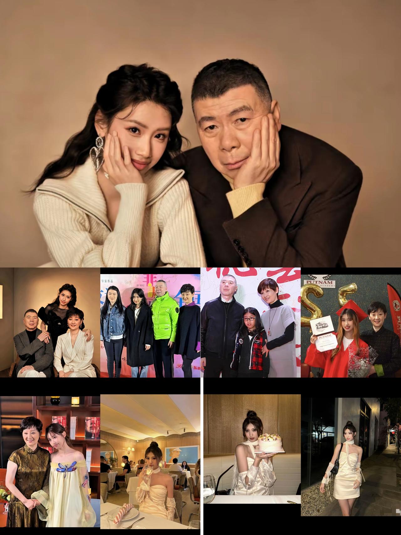 冯小刚抱养的亲女儿晒出在美国过生日，虽说是抱养的，可两口子真心对她好，尤其是徐