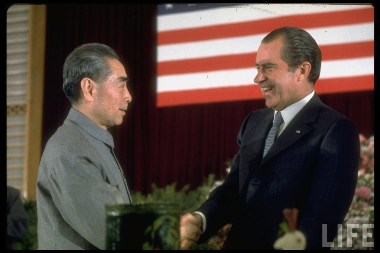 美国《LIFE》杂志摄影师JohnDominis1972年2月拍摄的尼克松访华