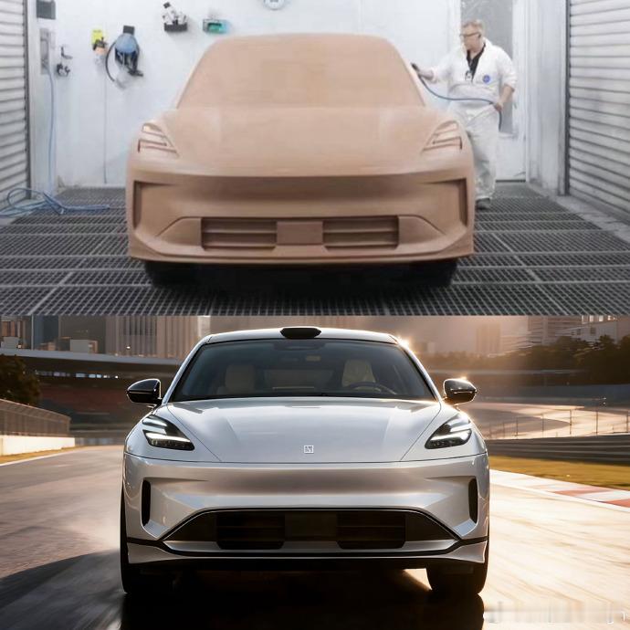 看到画的极氪001废案效果图，感觉还是“立案”看得顺眼一点~废案的日行灯倒是有点