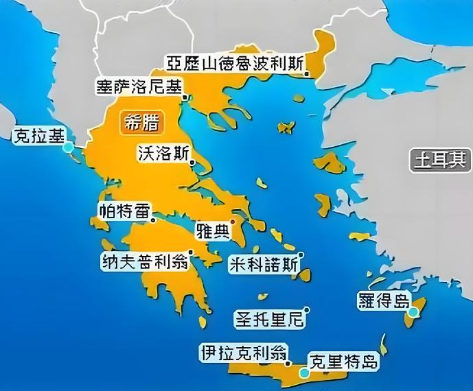 希腊和土耳其海岸线，真的是相当有意思。在一战结束以后，奥斯曼帝国战败，整个奥斯曼