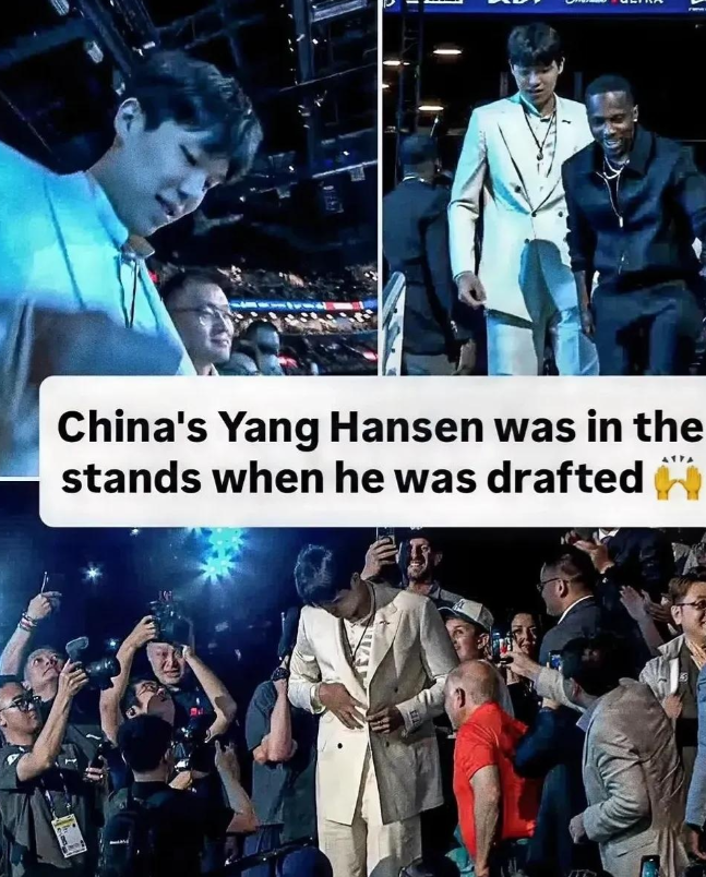 选对经纪人很重要！杨瀚森上台前深情拥抱富保罗。富保罗真是经纪人里的金字招