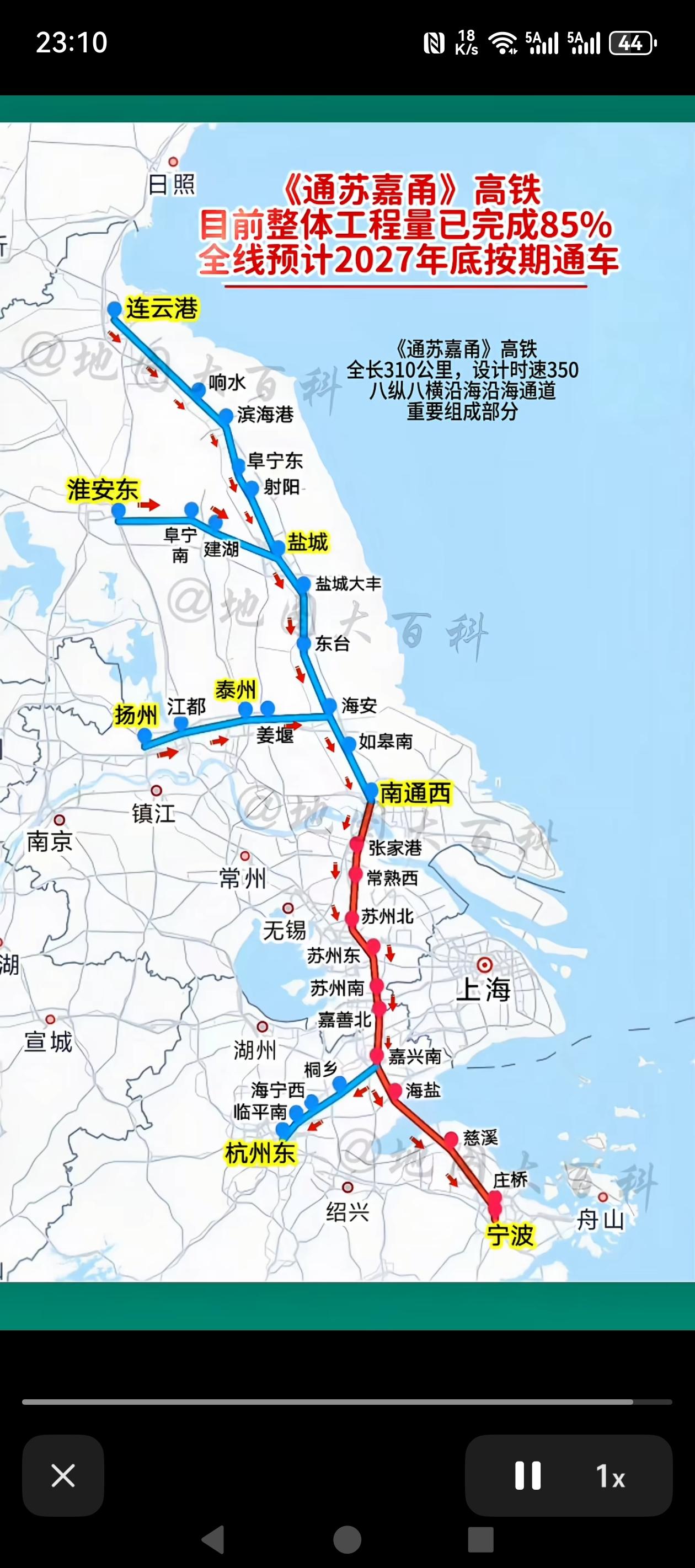 通苏嘉甬高铁就是南通西站经苏州、嘉兴到宁波的高铁，也是沿海高铁大通道的重要组成部