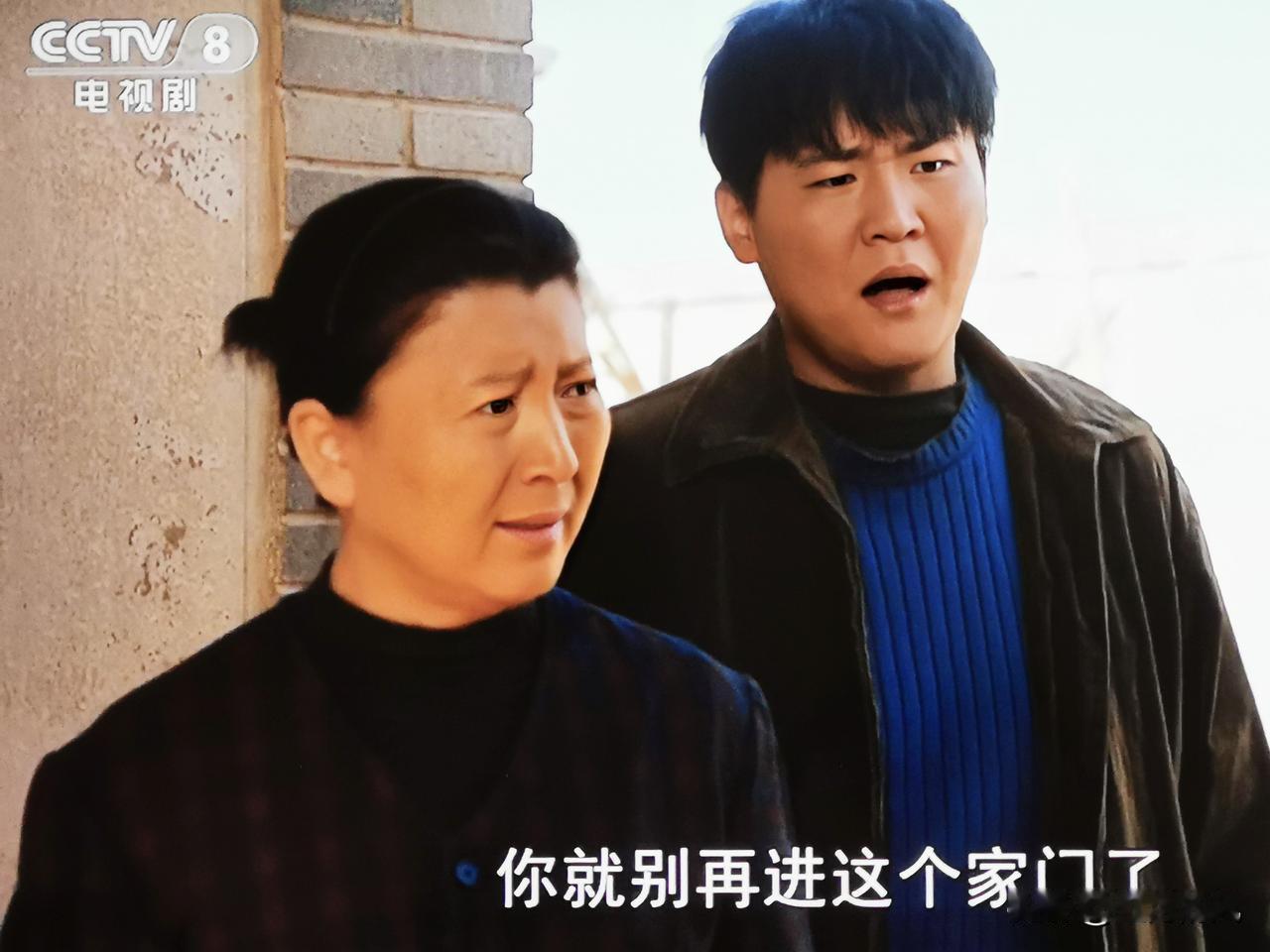 早上刚打开电视，央视8台正在播放闫学晶和儿子林傲霏主演的电视剧《故乡的泥土》。