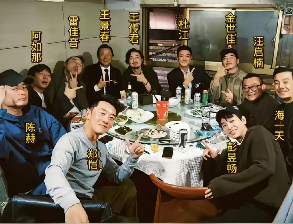 这一桌子男演员，出名的挺多呀。