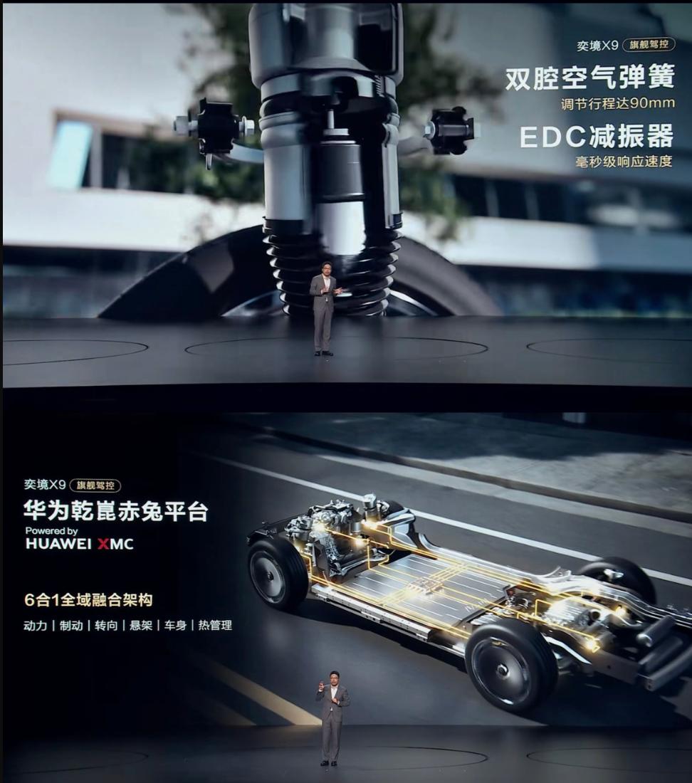 主打一个"把华为能给的全给了"。重点说智驾。奕境X9搭载的是华为乾崑ADS