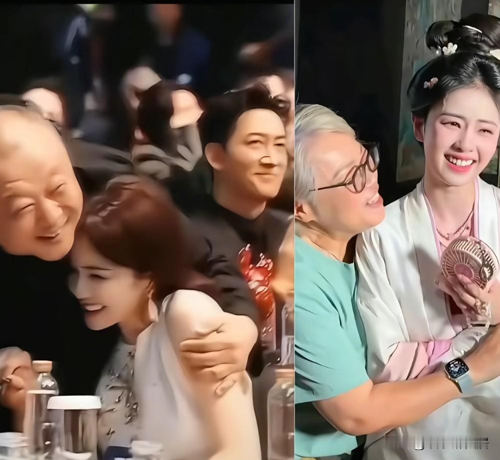 怪不得人家白鹿在娱乐圈混的这么好，终于找到原因了，近日一则白鹿坐在导演腿上的视