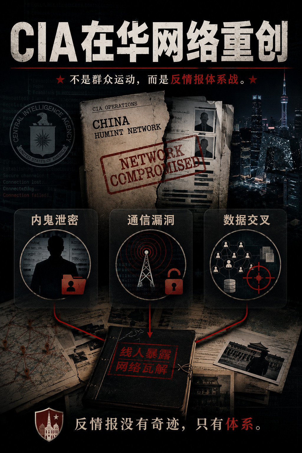 专家认为，近年来在中国国家安全机关的强力打击与广大人民群众的积极配合下，CIA在