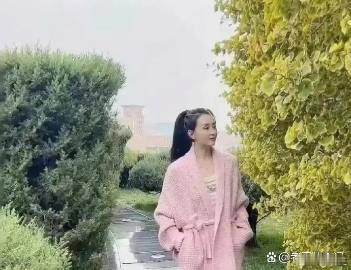 王艳太有钱了！穿着睡衣在自家花园散步，背后就是紫禁城！​​​