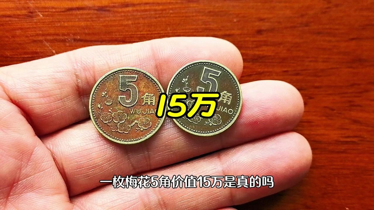 梅花5角包浆币值15万？真会误导！1️⃣梅花5角包浆币价值真相：普通2000、2