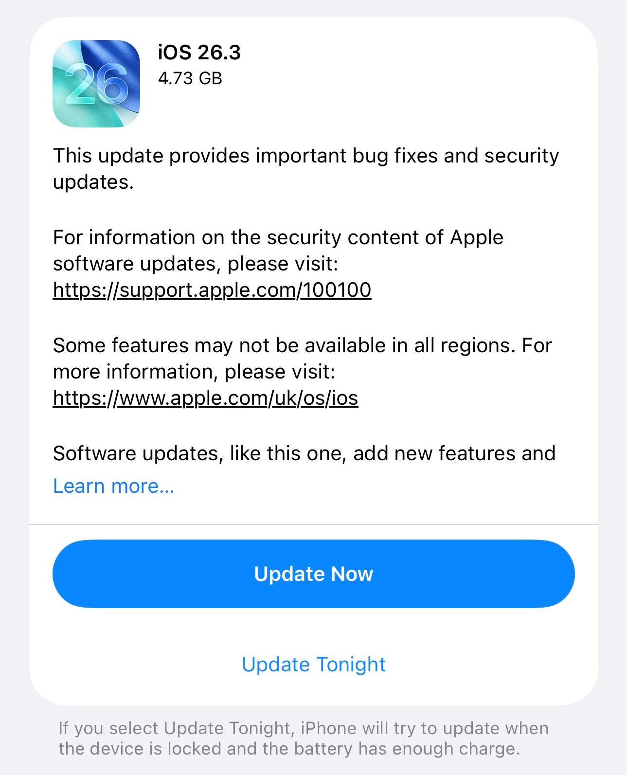 iOS26.3正式版来了对于我来说，最大的好处就是iPhone和安卓的设备可以