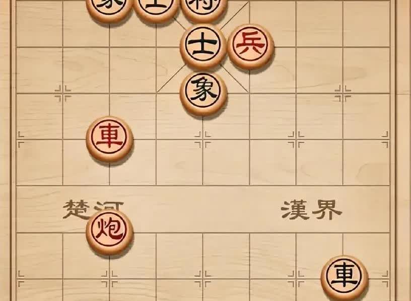这是一盘我们在日常象棋对弈中经常碰到的局面。从盘面看黑棋攻势凶狠，双鬼拍门，大车