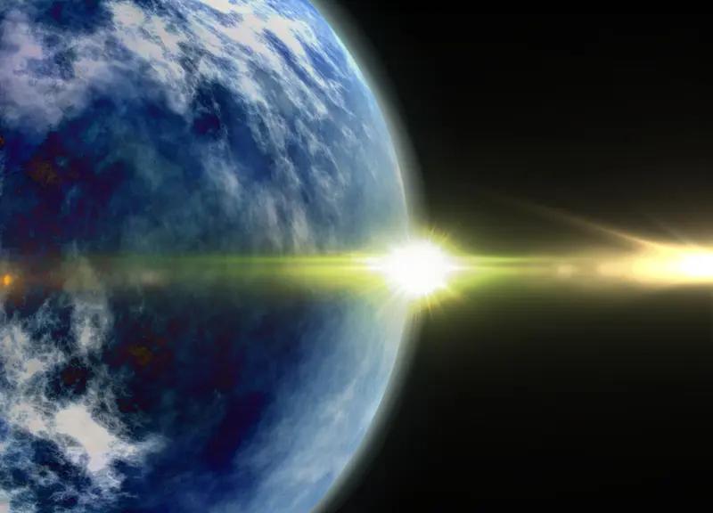 当太阳消亡时，地球的末日也就来了。大约50亿年后，太阳会膨胀成红巨星，体积大幅增