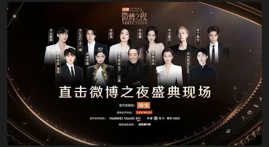 微博之夜预约置顶封面你第一眼看到了谁