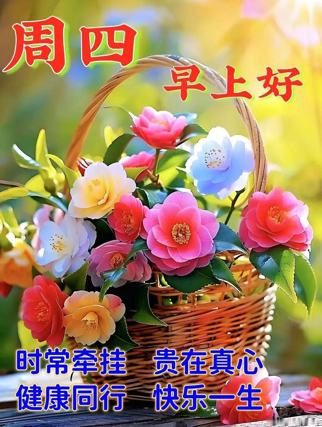 新的一天，迎着晨光出发，与健康相依，与快乐相伴，与好运相守，周四早上好！