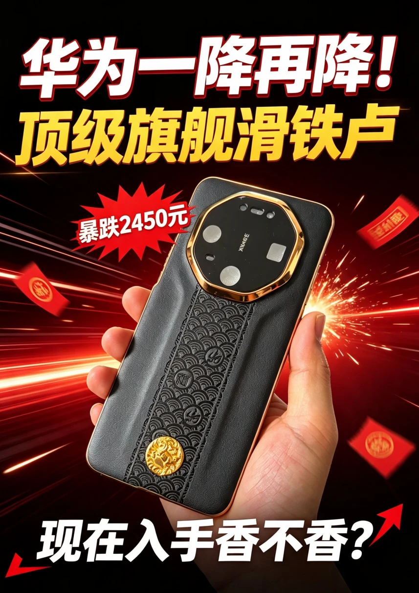 华为一降再降！跌价2450元，顶级旗舰迎来滑