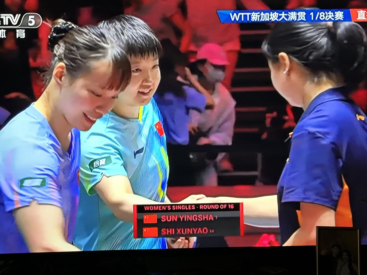 我心目中最喜爱的国乒球员是孙颖莎。2026WTT新加坡大满贯女单八分之一决