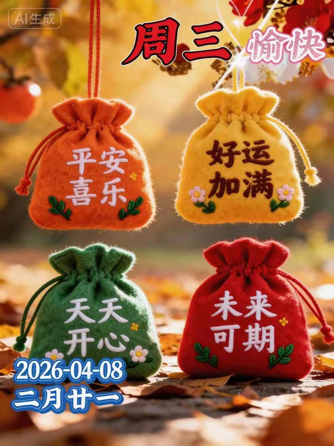 ✨早！晨光熹微，好运开场。愿你今天精神满满，工作马到成功，生活喜乐无忧。把烦