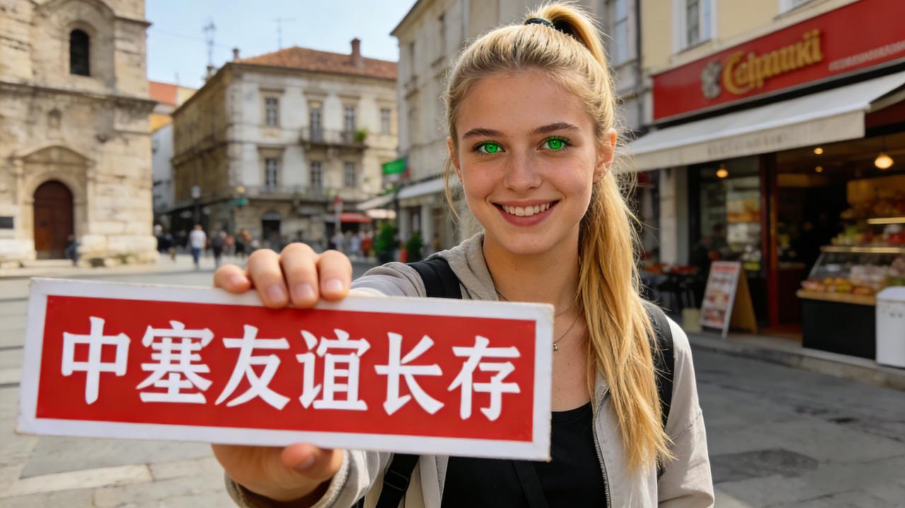 塞尔维亚美女说：我们有自己的道路，但感谢中国朋友，总在我们最需要的时候伸出援手，