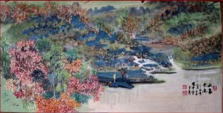 也晴青绿画的不同意境美！能否展示你的一幅国画山水绝美人间仙境山水风景大自然最