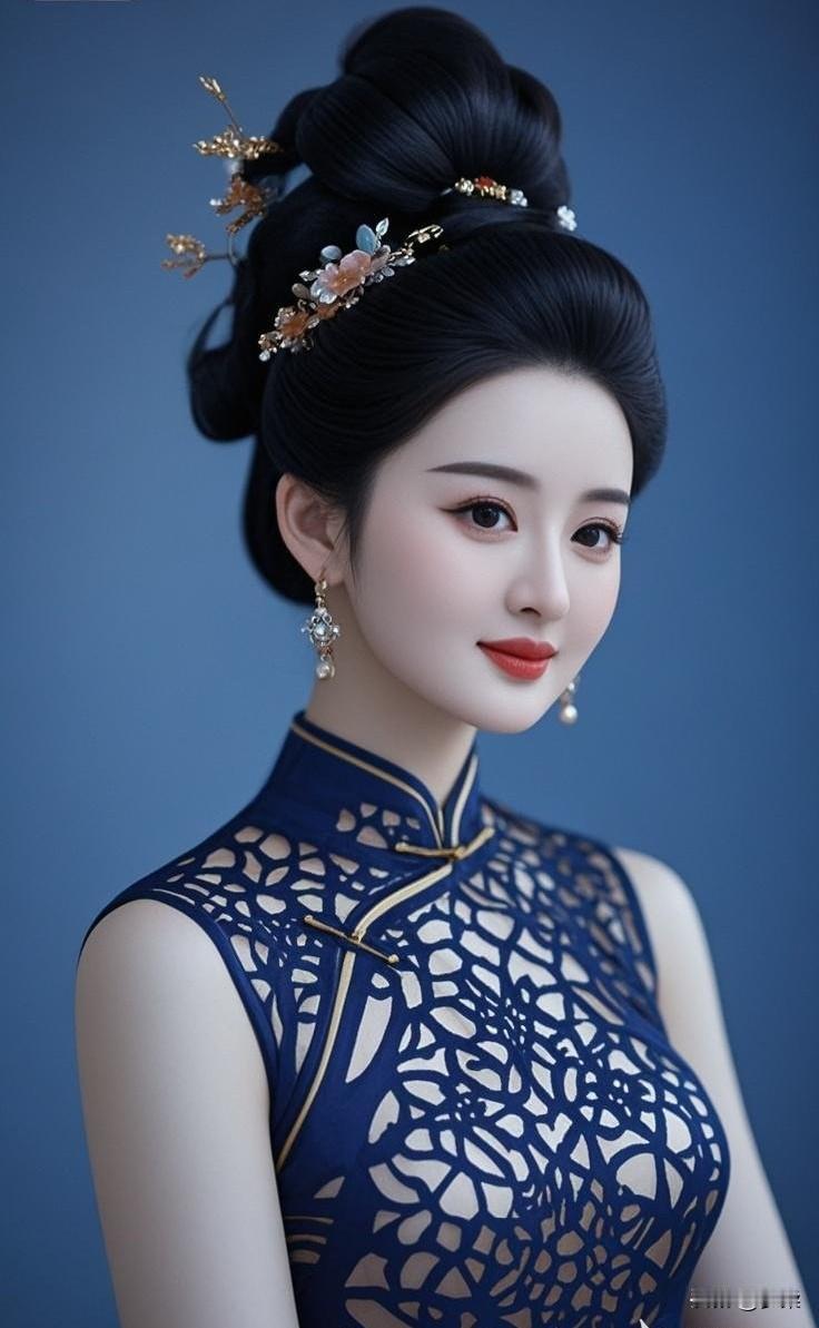 东方古典美，精致发饰与旗袍的完美结合旗袍给予什么样女性美?